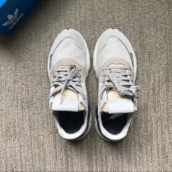 Adidas Nite Jogger in Raw White/Grey/Active Blue NWT main image 7